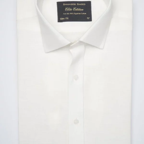 White Self, Elite Edition, French Collar Men’s Formal Shirt