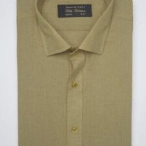 Light Olive Self, Elite Edition, French Collar Men’s Formal Shirt